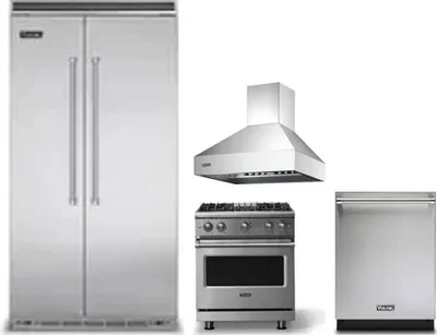 4 Piece Package Includes Refrigerator, Range, Hood And Dishwasher