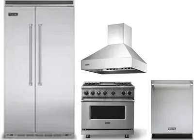 4 Piece Package Includes Refrigerator, Range, Hood And Dishwasher