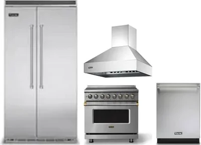 4 Piece Package Includes Refrigerator, Range, Hood And Dishwasher