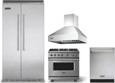 4 Piece Package Includes Refrigerator, Range, Hood And Dishwasher