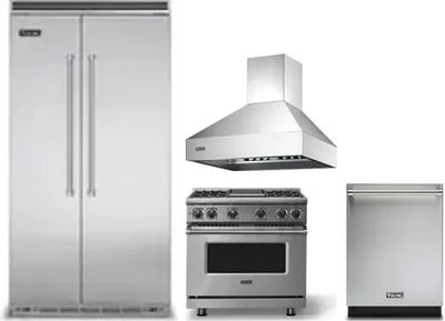 4 Piece Package Includes Refrigerator, Range, Hood And Dishwasher