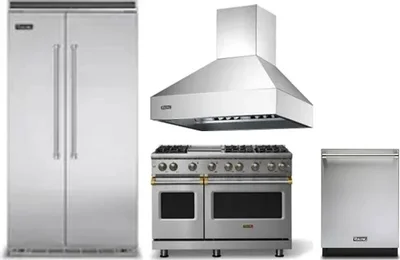4 Piece Package Includes Refrigerator, Range, Hood And Dishwasher