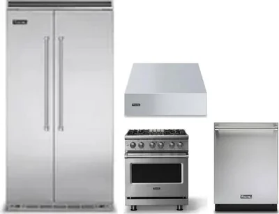 4 Piece Package Includes Refrigerator, Range, Hood And Dishwasher