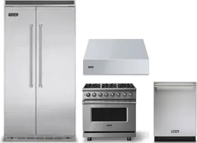 4 Piece Package Includes Refrigerator, Range, Hood And Dishwasher