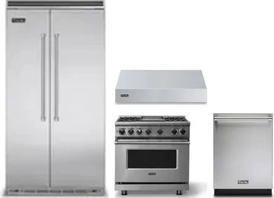 4 Piece Package Includes Refrigerator, Range, Hood And Dishwasher