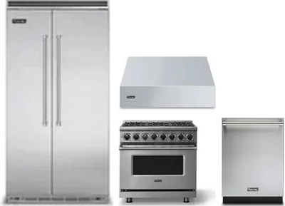 4 Piece Package Includes Refrigerator, Range, Hood And Dishwasher