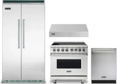 4 Piece Package Includes Refrigerator, Range, Hood And Dishwasher