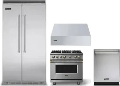 4 Piece Package Includes Refrigerator, Range, Hood And Dishwasher