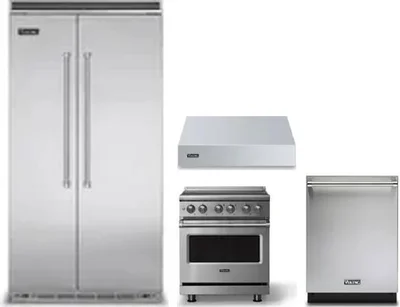 4 Piece Package Includes Refrigerator, Range, Hood And Dishwasher
