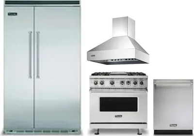 4 Piece Package Includes Refrigerator, Range, Hood And Dishwasher