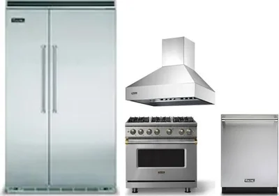 4 Piece Package Includes Refrigerator, Range, Hood And Dishwasher