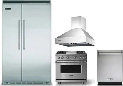 4 Piece Package Includes Refrigerator, Range, Hood And Dishwasher