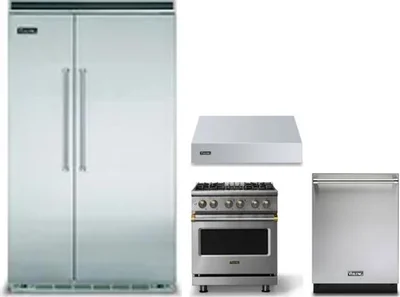 4 Piece Package Includes Refrigerator, Range, Hood And Dishwasher