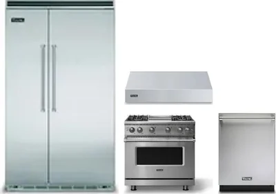 4 Piece Package Includes Refrigerator, Range, Hood And Dishwasher