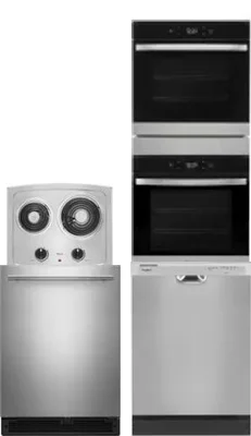 4 Piece Package Includes Refrigerator, Cooktop, Wall Oven And Dishwasher