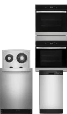 4 Piece Package Includes Refrigerator, Cooktop, Wall Oven And Dishwasher