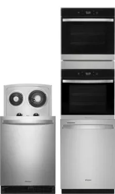 4 Piece Package Includes Refrigerator, Cooktop, Wall Oven And Dishwasher