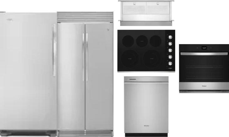 6 Piece Package Includes Refrigerator, Freezer, Cooktop, Wall Oven, Hood And Dishwasher