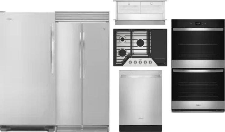 6 Piece Package Includes Refrigerator, Freezer, Cooktop, Wall Oven, Hood And Dishwasher
