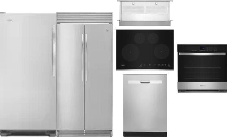 6 Piece Package Includes Refrigerator, Freezer, Cooktop, Wall Oven, Hood And Dishwasher