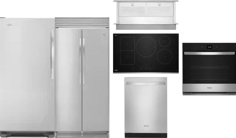 6 Piece Package Includes Refrigerator, Freezer, Cooktop, Wall Oven, Hood And Dishwasher