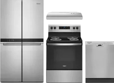 4 Piece Package Includes Refrigerator, Range, Hood And Dishwasher