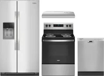 4 Piece Package Includes Refrigerator, Range, Hood And Dishwasher