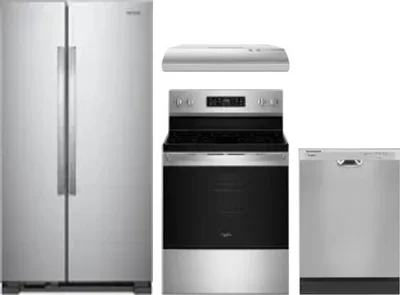 4 Piece Package Includes Refrigerator, Range, Hood And Dishwasher