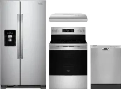 4 Piece Package Includes Refrigerator, Range, Hood And Dishwasher