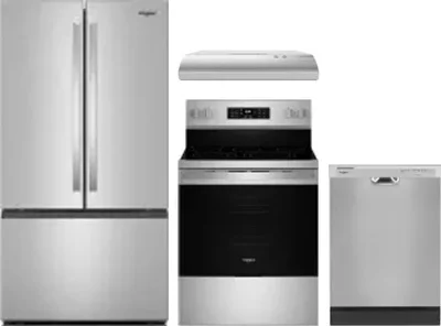 4 Piece Package Includes Refrigerator, Range, Hood And Dishwasher