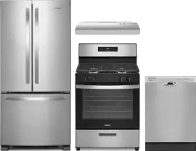 4 Piece Package Includes Refrigerator, Range, Hood And Dishwasher