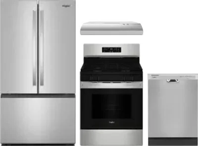 4 Piece Package Includes Refrigerator, Range, Hood And Dishwasher
