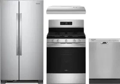 4 Piece Package Includes Refrigerator, Range, Hood And Dishwasher