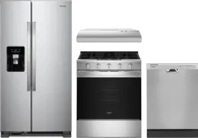 4 Piece Package Includes Refrigerator, Range, Hood And Dishwasher