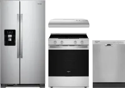 4 Piece Package Includes Refrigerator, Range, Hood And Dishwasher