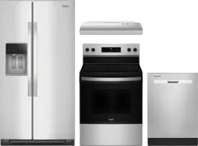 4 Piece Package Includes Refrigerator, Range, Hood And Dishwasher