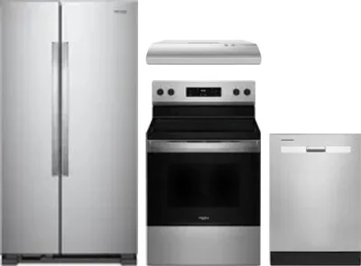 4 Piece Package Includes Refrigerator, Range, Hood And Dishwasher