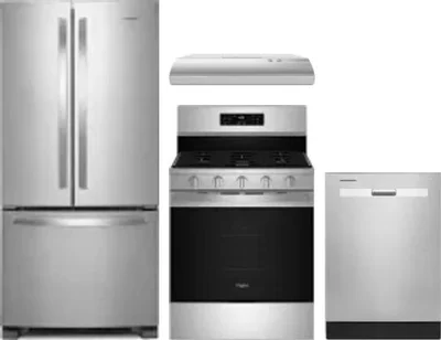4 Piece Package Includes Refrigerator, Range, Hood And Dishwasher