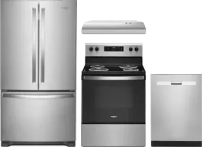 4 Piece Package Includes Refrigerator, Range, Hood And Dishwasher