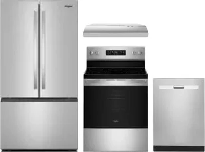 4 Piece Package Includes Refrigerator, Range, Hood And Dishwasher