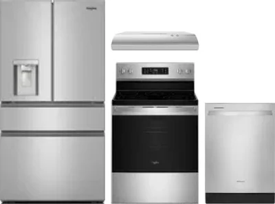 4 Piece Package Includes Refrigerator, Range, Hood And Dishwasher