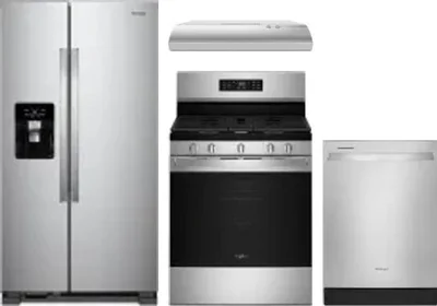 4 Piece Package Includes Refrigerator, Range, Hood And Dishwasher