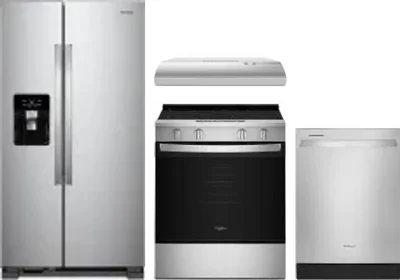 4 Piece Package Includes Refrigerator, Range, Hood And Dishwasher