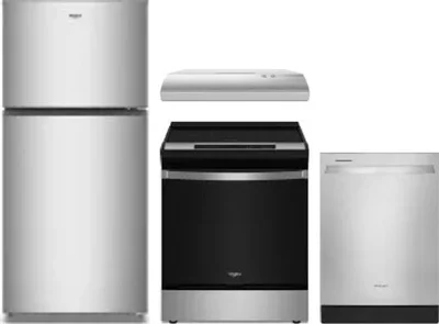 4 Piece Package Includes Refrigerator, Range, Hood And Dishwasher