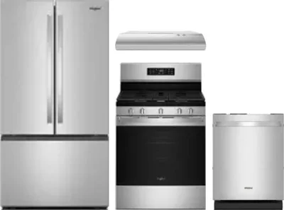 4 Piece Package Includes Refrigerator, Range, Hood And Dishwasher