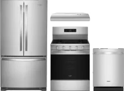4 Piece Package Includes Refrigerator, Range, Hood And Dishwasher