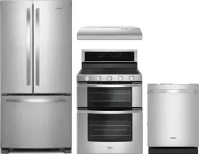 4 Piece Package Includes Refrigerator, Range, Hood And Dishwasher