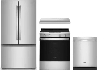 4 Piece Package Includes Refrigerator, Range, Hood And Dishwasher
