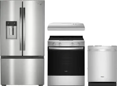 4 Piece Package Includes Refrigerator, Range, Hood And Dishwasher