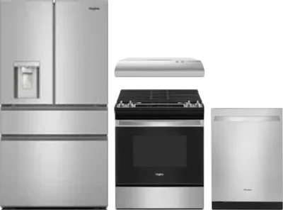 4 Piece Package Includes Refrigerator, Range, Hood And Dishwasher